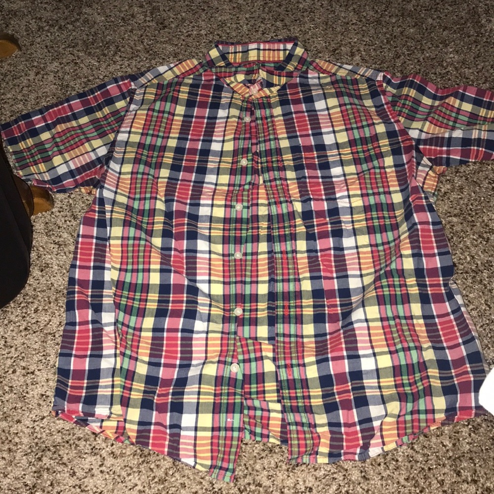 Aero button down plaid shirt